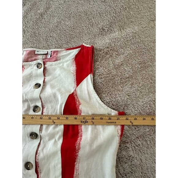 ASOS DESIGN Curve slash neck button down waistcoat maxi dress in stripe 14 New - Picture 10 of 14